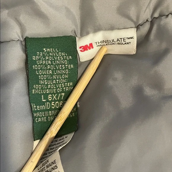 L.L. Bean Kids Patroller Ski Jacket Winter Coat Kids Blue 6X/7 Youth